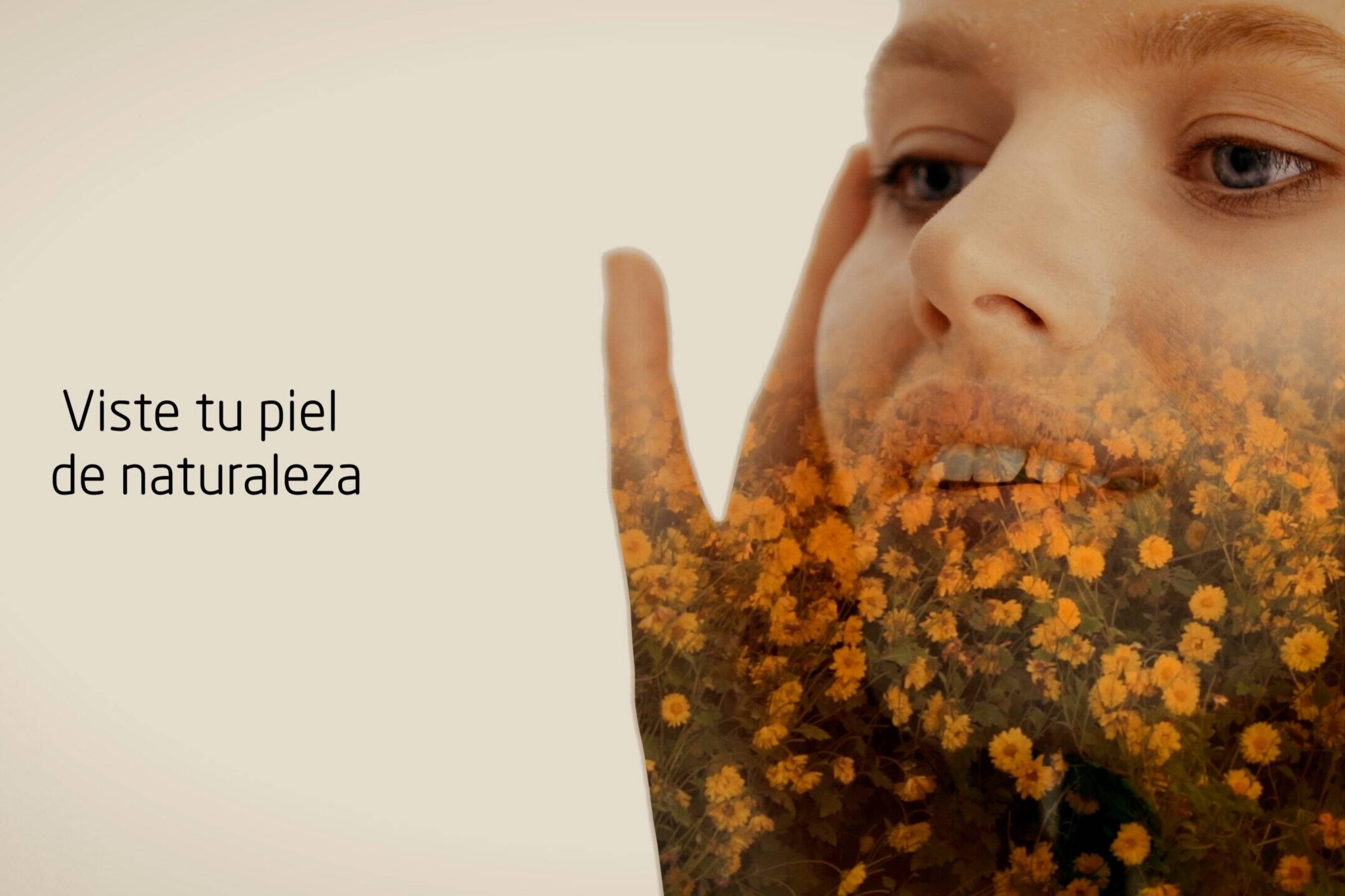 Frame from the Amapola corporate video featuring a woman with a floral double exposure effect.